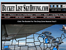 Tablet Screenshot of bucketlistskydiving.com
